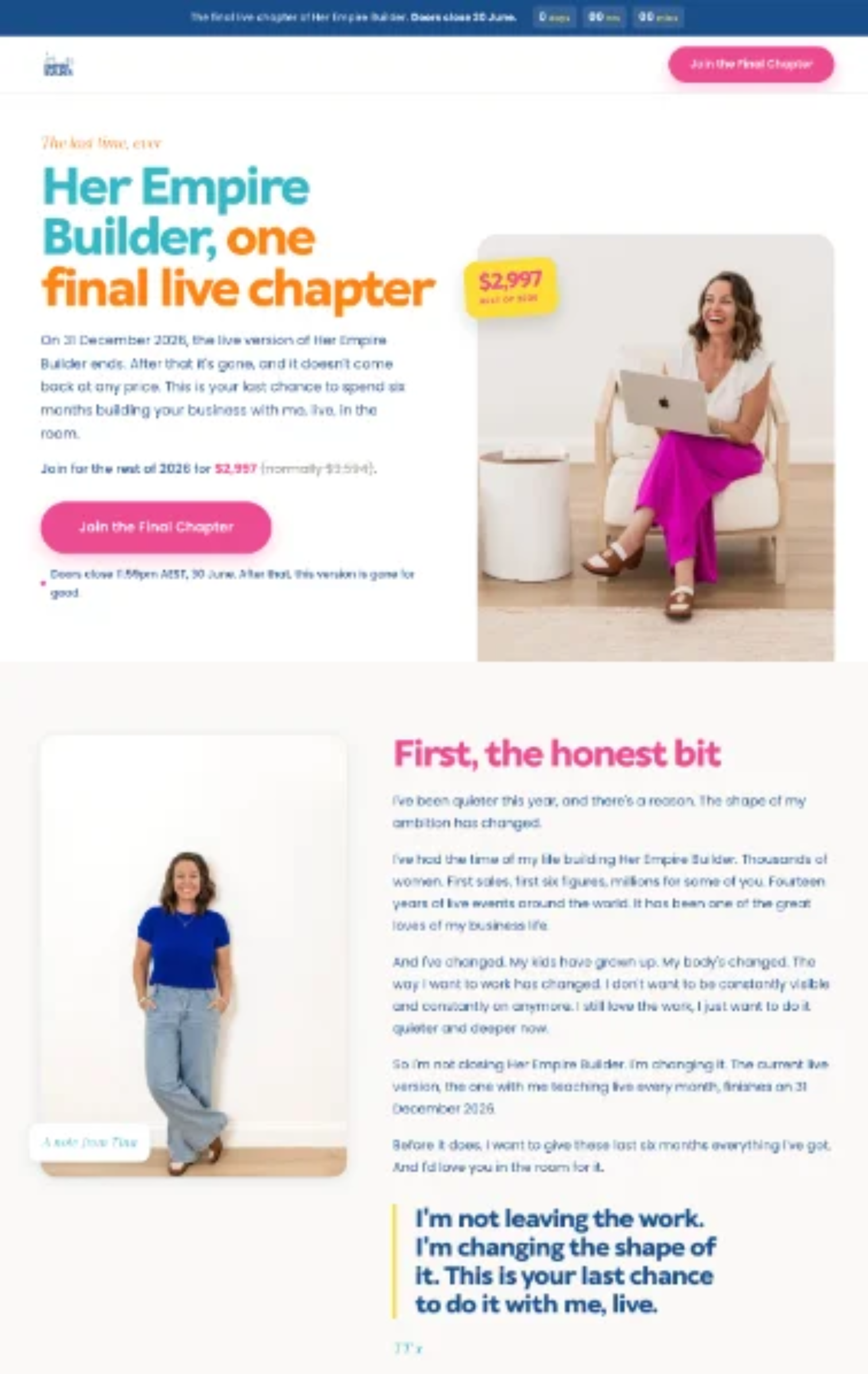 On-brand landing page designed with Claude
