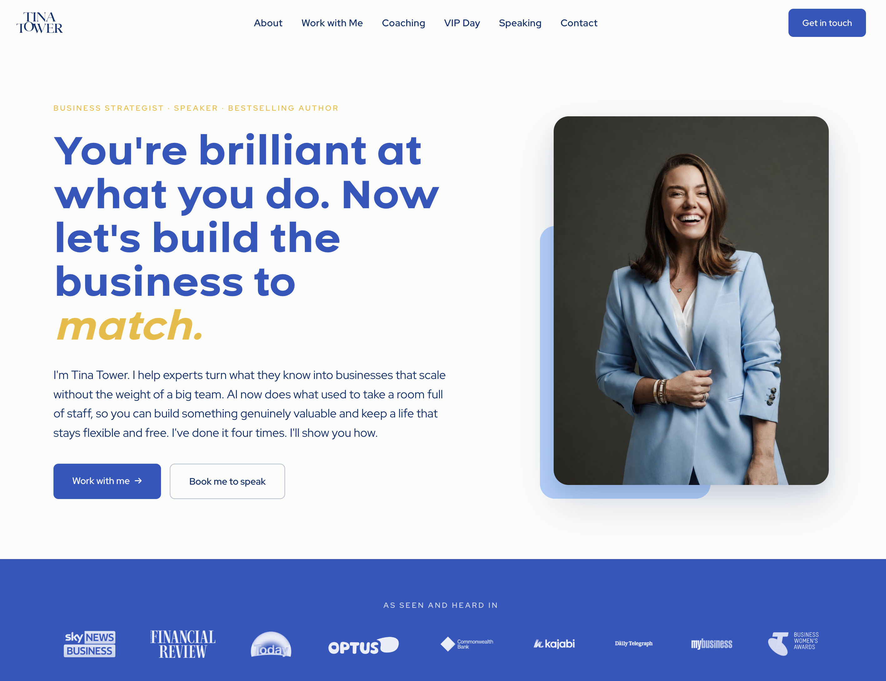 A finished, on-brand website built with Claude